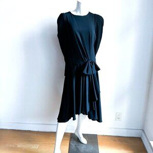 Vintage Tricia Cochran for Holt Renfrew Little Black Dress w Bow 8